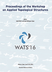 Proceedings of the workshop on applied topological structures. WATS