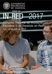 IN-RED 2017.Congreso nacional de innovaciÃ³n educativa y de docencia en red 13 y 14 de julio 2017